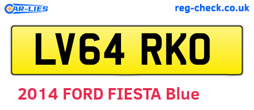LV64RKO are the vehicle registration plates.