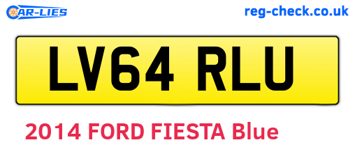 LV64RLU are the vehicle registration plates.