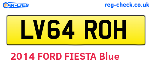 LV64ROH are the vehicle registration plates.