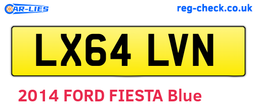 LX64LVN are the vehicle registration plates.