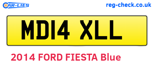 MD14XLL are the vehicle registration plates.