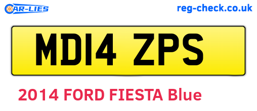 MD14ZPS are the vehicle registration plates.