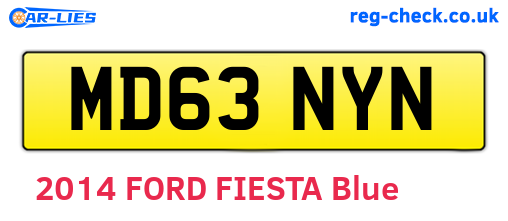 MD63NYN are the vehicle registration plates.