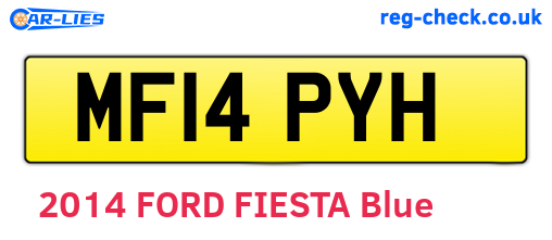 MF14PYH are the vehicle registration plates.