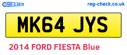 MK64JYS are the vehicle registration plates.