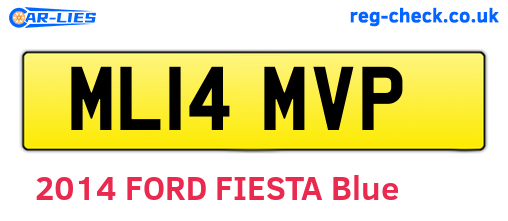 ML14MVP are the vehicle registration plates.