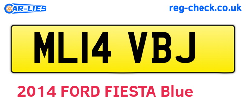 ML14VBJ are the vehicle registration plates.