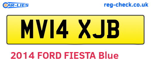 MV14XJB are the vehicle registration plates.