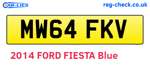 MW64FKV are the vehicle registration plates.