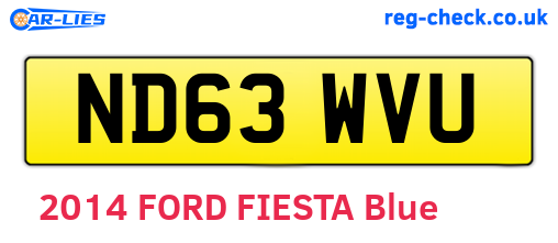 ND63WVU are the vehicle registration plates.