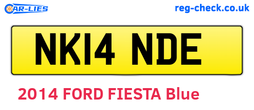 NK14NDE are the vehicle registration plates.