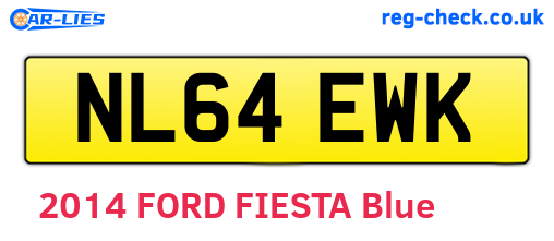 NL64EWK are the vehicle registration plates.