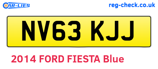 NV63KJJ are the vehicle registration plates.