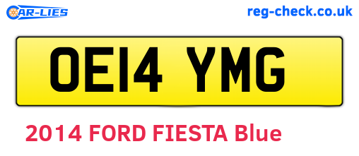 OE14YMG are the vehicle registration plates.
