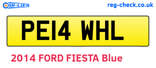 PE14WHL are the vehicle registration plates.