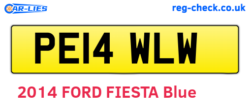 PE14WLW are the vehicle registration plates.