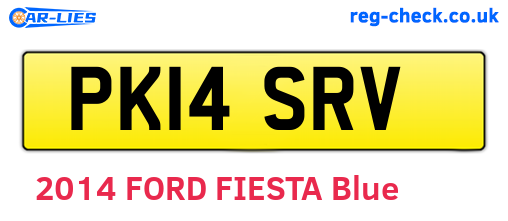 PK14SRV are the vehicle registration plates.