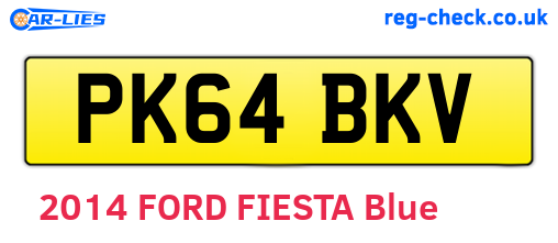 PK64BKV are the vehicle registration plates.
