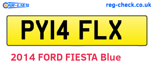 PY14FLX are the vehicle registration plates.