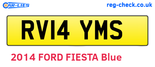RV14YMS are the vehicle registration plates.