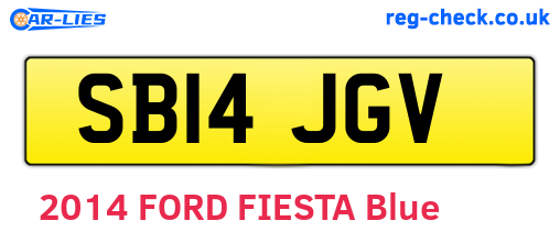 SB14JGV are the vehicle registration plates.