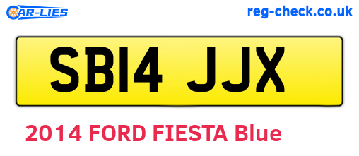 SB14JJX are the vehicle registration plates.