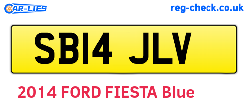 SB14JLV are the vehicle registration plates.