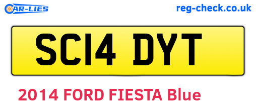 SC14DYT are the vehicle registration plates.