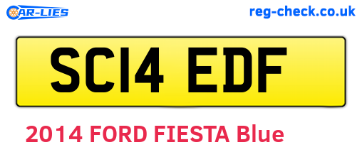 SC14EDF are the vehicle registration plates.
