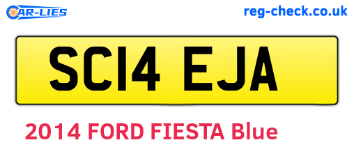 SC14EJA are the vehicle registration plates.