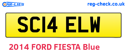 SC14ELW are the vehicle registration plates.