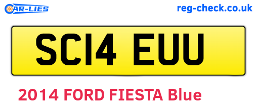 SC14EUU are the vehicle registration plates.