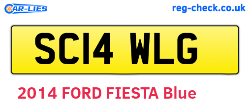 SC14WLG are the vehicle registration plates.