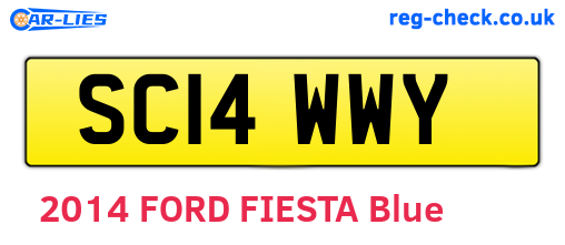 SC14WWY are the vehicle registration plates.