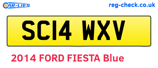 SC14WXV are the vehicle registration plates.