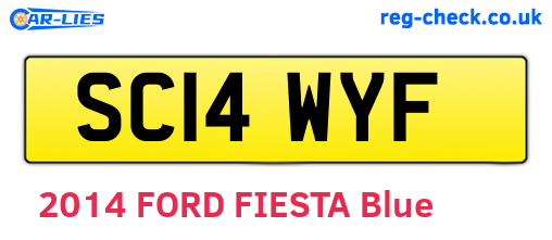 SC14WYF are the vehicle registration plates.
