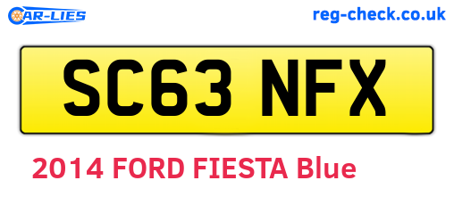 SC63NFX are the vehicle registration plates.