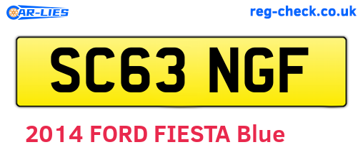 SC63NGF are the vehicle registration plates.