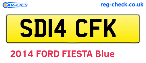 SD14CFK are the vehicle registration plates.