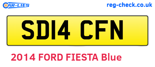 SD14CFN are the vehicle registration plates.