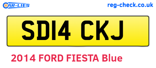 SD14CKJ are the vehicle registration plates.