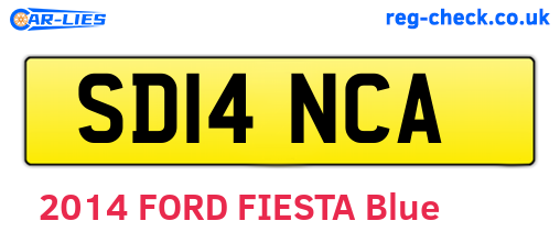 SD14NCA are the vehicle registration plates.