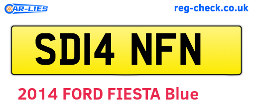 SD14NFN are the vehicle registration plates.