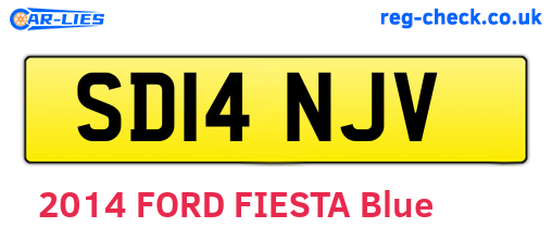 SD14NJV are the vehicle registration plates.