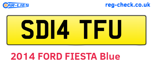 SD14TFU are the vehicle registration plates.
