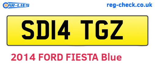 SD14TGZ are the vehicle registration plates.