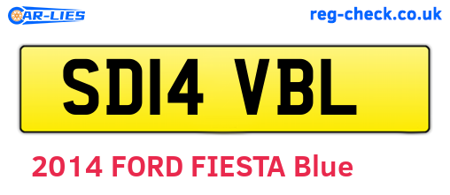 SD14VBL are the vehicle registration plates.