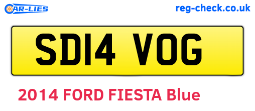 SD14VOG are the vehicle registration plates.