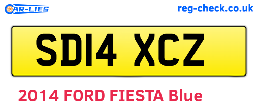 SD14XCZ are the vehicle registration plates.