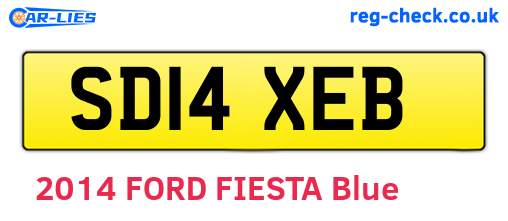 SD14XEB are the vehicle registration plates.